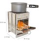Lightweight Adjustable Folding Wood Stove for Outdoor Cooking Picnic Hunting BBQ Windproof