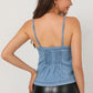 Women's Pleated Detail Buttoned Denim Cami