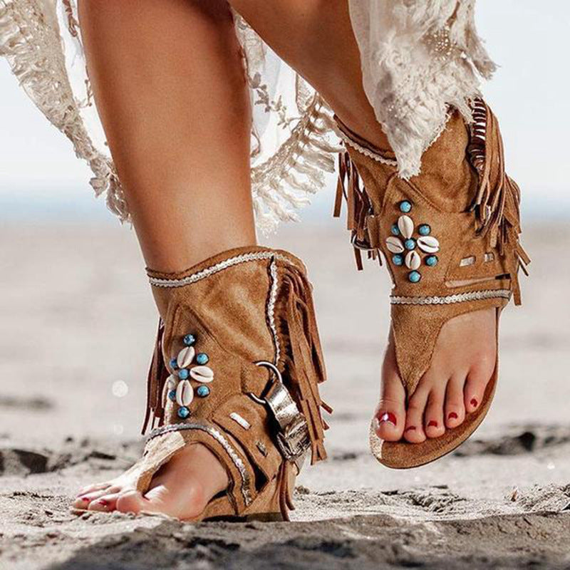 Women's Beaded Moccasin Sandals
