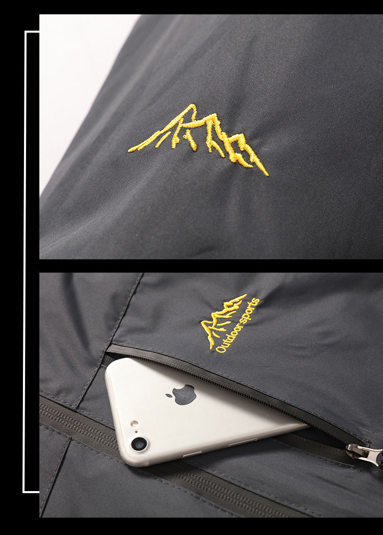 Women Waterproof Outdoor Sports Mountaineering Loose Fit Large Single Layer Jacket