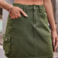 Women's Denim Jean Mini Skirt with Pockets