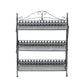 Three Tiers Folding Iron Kitchen Organizer Large Capacity Bathroom Bedroom Rack Book Shelf for Home Office