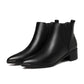 Women Pointed Toe Leather Canister Boots