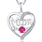 Women's S925 Silver Pulsatile Heart Mother's Day Gift Birthstones Smart Pendant