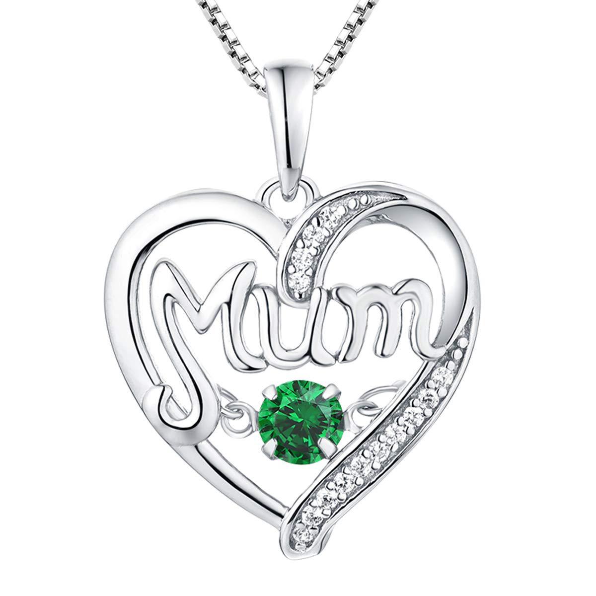 Women's S925 Silver Pulsatile Heart Mother's Day Gift Birthstones Smart Pendant