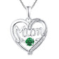 Women's S925 Silver Pulsatile Heart Mother's Day Gift Birthstones Smart Pendant