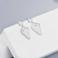 Women's 925 Sterling Silver Geometric With Opal Dangle Drop Stud Earrings Women Girls