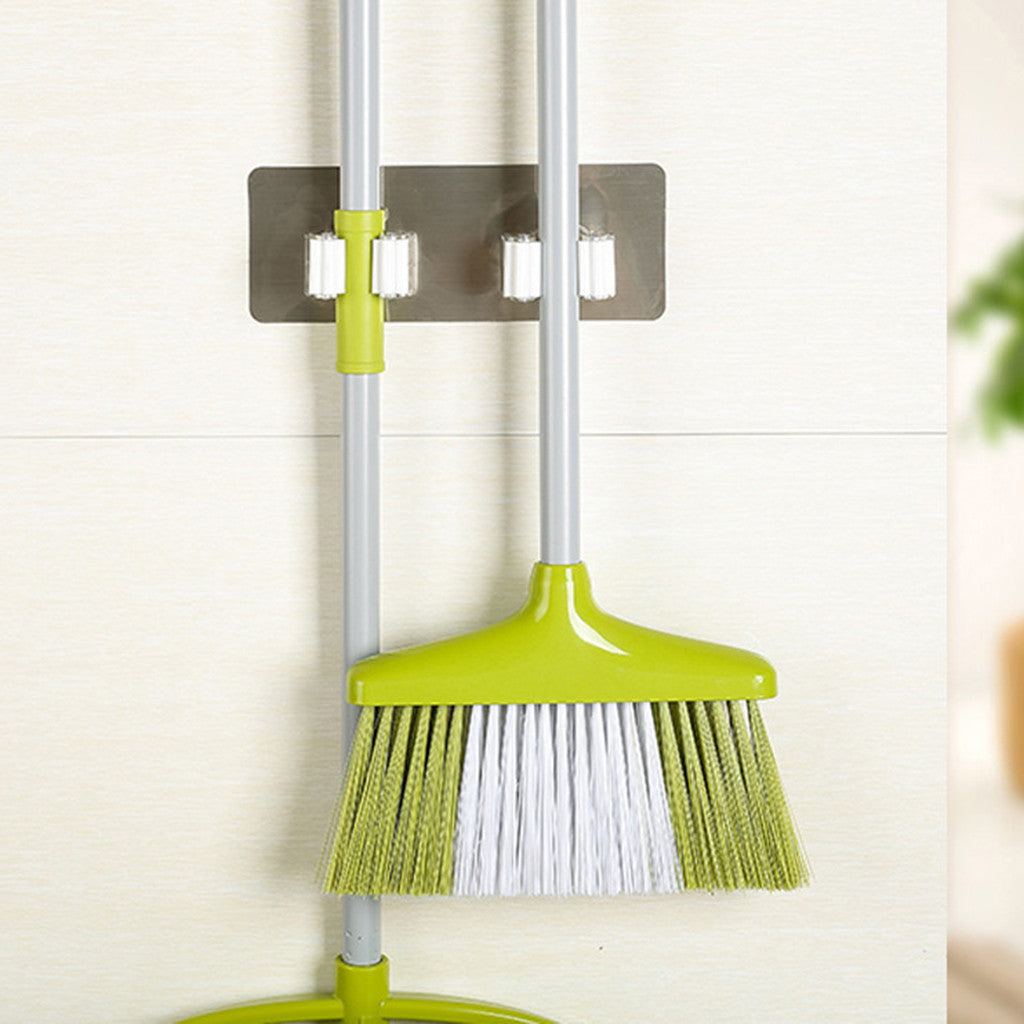 Wall Mounted Mop Organizer Holder Brush Broom Hanger Storage Rack Kitchen Tool