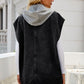 Women's Hooded Sleeveless Denim Top with Pockets