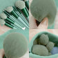 Purple Flower Holly Leaf 13 Piece Makeup Brushes