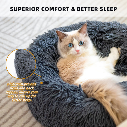 Pet Bed For Cat or Dog Anti-Slip & Water-Resistant Bottom Washable For Small Medium Pets