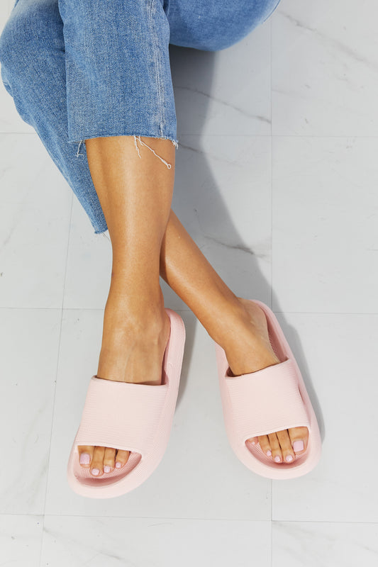 Women's MM Shoes Arms Around Me Open Toe Slide in Pink
