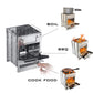 Lightweight Adjustable Folding Wood Stove for Outdoor Cooking Picnic Hunting BBQ Windproof