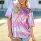 Women's STAY WILD Round Neck Short Sleeve Holographic Tee