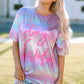 Women's STAY WILD Round Neck Short Sleeve Holographic Tee