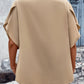Women's Plus Size V-Neck Flutter Sleeve Blouse
