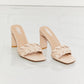 Women's MM Shoes Top of the World Braided Block Heel Sandals in Beige
