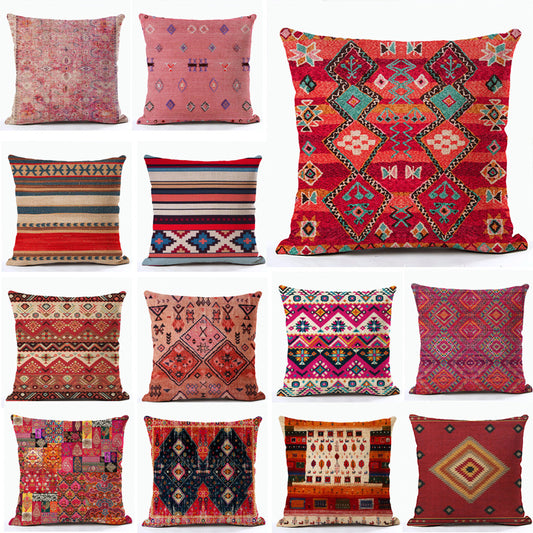 Bohemian Print Pillowcase Ethnic Style Pillows