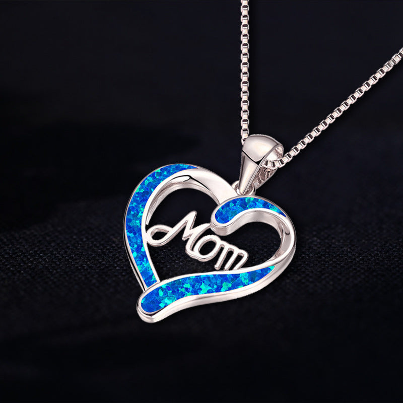 SALE! Women's Love-shaped Mom Letter Pendant Necklace Mother's Day Gift Jewelry