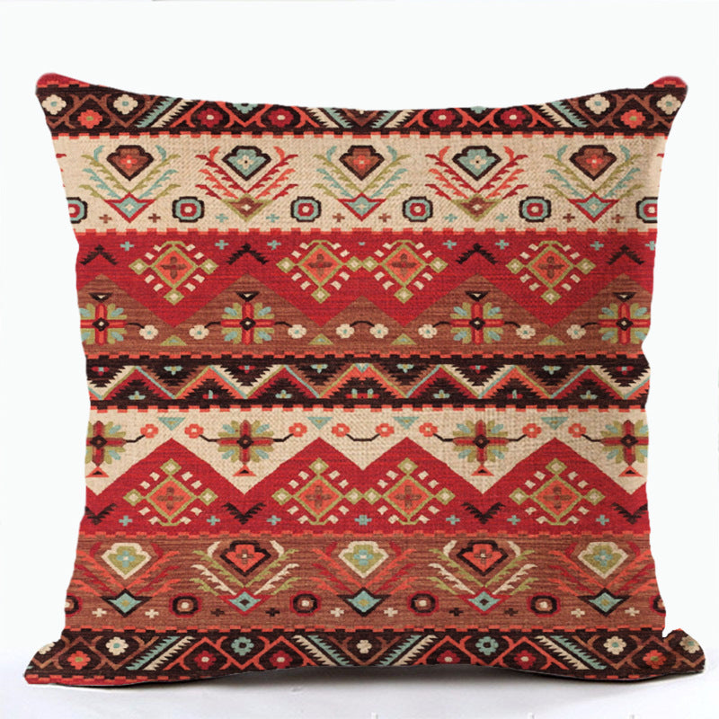Bohemian Print Pillowcase Ethnic Style Pillows