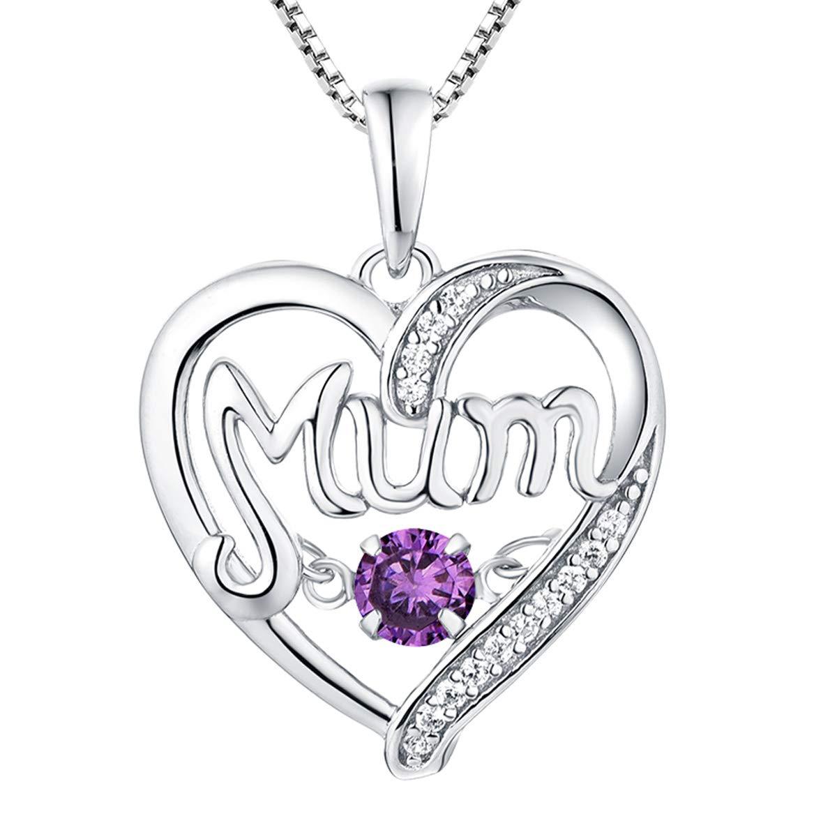Women's S925 Silver Pulsatile Heart Mother's Day Gift Birthstones Smart Pendant