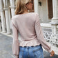 Women's Sweetheart Neck Long Sleeve Blouse