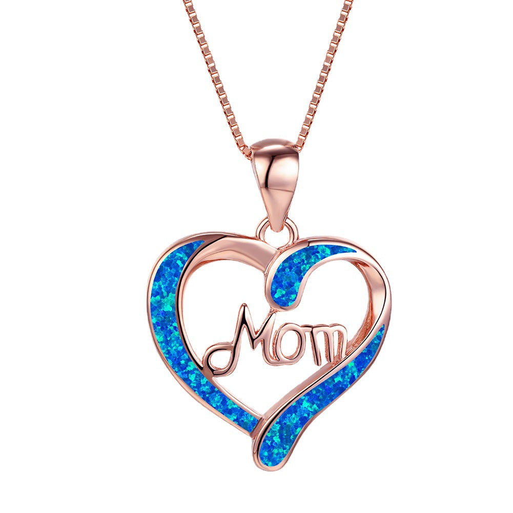 SALE! Women's Love-shaped Mom Letter Pendant Necklace Mother's Day Gift Jewelry