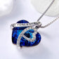 Women's Ocean Heart Peach Heart Clavicle Necklace