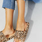 Women's MM Shoes Arms Around Me Open Toe Slide in Leopard