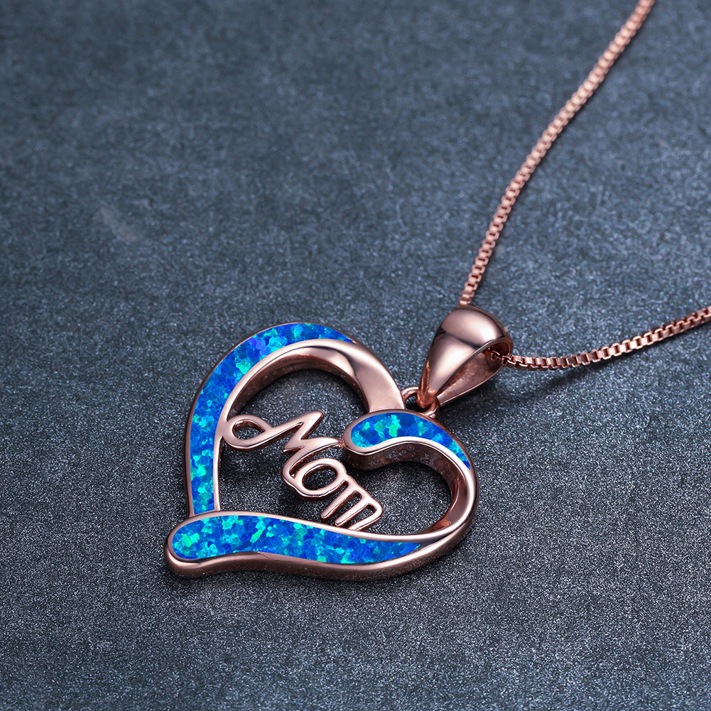 SALE! Women's Love-shaped Mom Letter Pendant Necklace Mother's Day Gift Jewelry