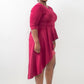 Women's Plus Size Asymmetrical Plum Blouse (1X & 3X Only)
