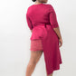 Women's Plus Size Asymmetrical Plum Blouse (1X & 3X Only)