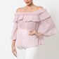 Women's Polka Dot Sheer Off Shoulder Top