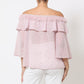 Women's Polka Dot Sheer Off Shoulder Top