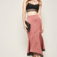 Women's Solid Woven Midi Skirt