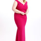 Techno Crepe Stretch Off The Shoulder Dress (3X Only)