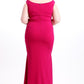 Techno Crepe Stretch Off The Shoulder Dress (3X Only)