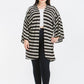Women's Striped Cardigan With Kimono Style Sleeves