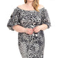 Women's Plus Size  Animal Print Crepe Stretch Bodycon Dress (2X Only)