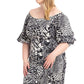 Women's Plus Size  Animal Print Crepe Stretch Bodycon Dress (2X Only)