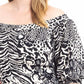 Women's Plus Size  Animal Print Crepe Stretch Bodycon Dress (2X Only)