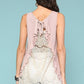 Women's Sleeveless Back Lace Ruffle Detail Tank Top