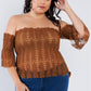 Women's Off The Shoulder Plus Size Top