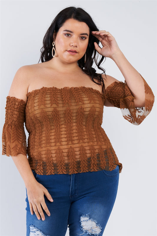 Women's Off The Shoulder Plus Size Top