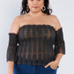 Women's Off The Shoulder Plus Size Top (2X & 3X Only)