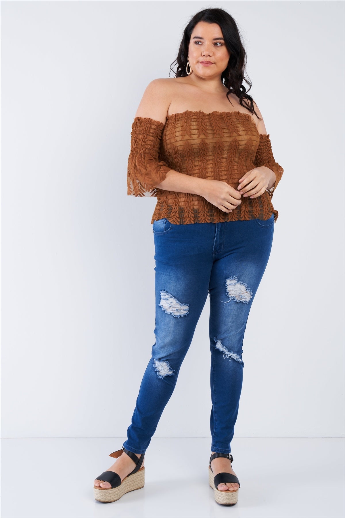 Women's Off The Shoulder Plus Size Top