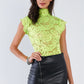 Women's Lace Collared Short Sleeve Corset Back Sexy Bodysuit