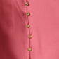 Women's Plus Solid High-waist Skirt With Button Trim And Side Slit