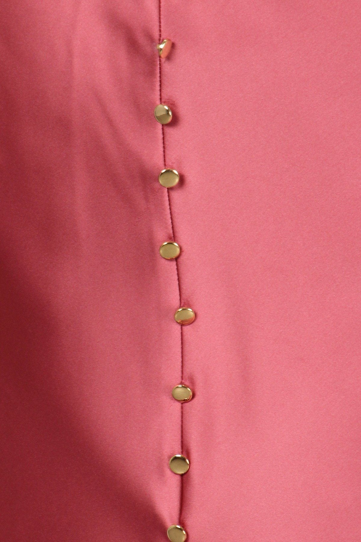 Women's Plus Solid High-waist Skirt With Button Trim And Side Slit
