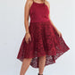 Women's Plus Size Cabernet Square Neckline Hi-low Floral Lace Maxi Dress (XL Only)